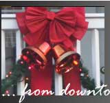 Christmas lights on balcony